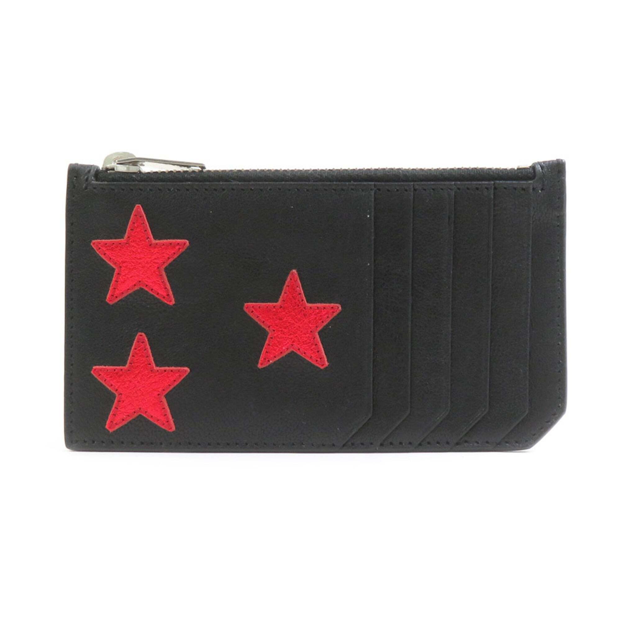 Saint Laurent Wallet/Coin Case In Black And Red Leather For Men Women, 417751...